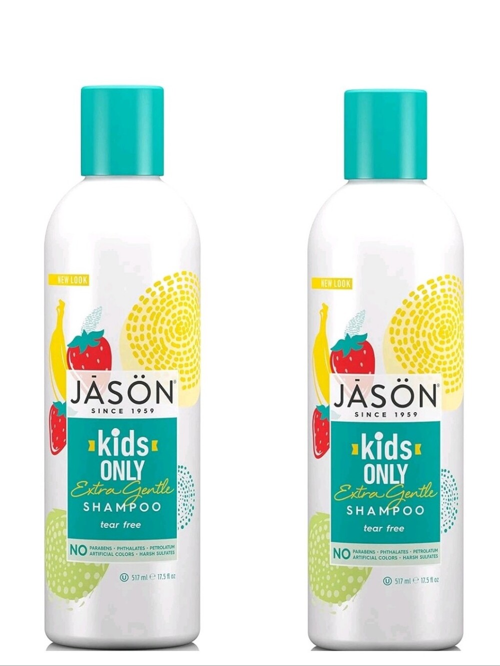 2x JASON Kids Only Extra Gentle Shampoo Tear Free, 17.5 oz